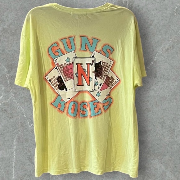 NWOT Daydreamer Guns N' Roses Cards Boyfriend Tee Shirt - Picture 9 of 16